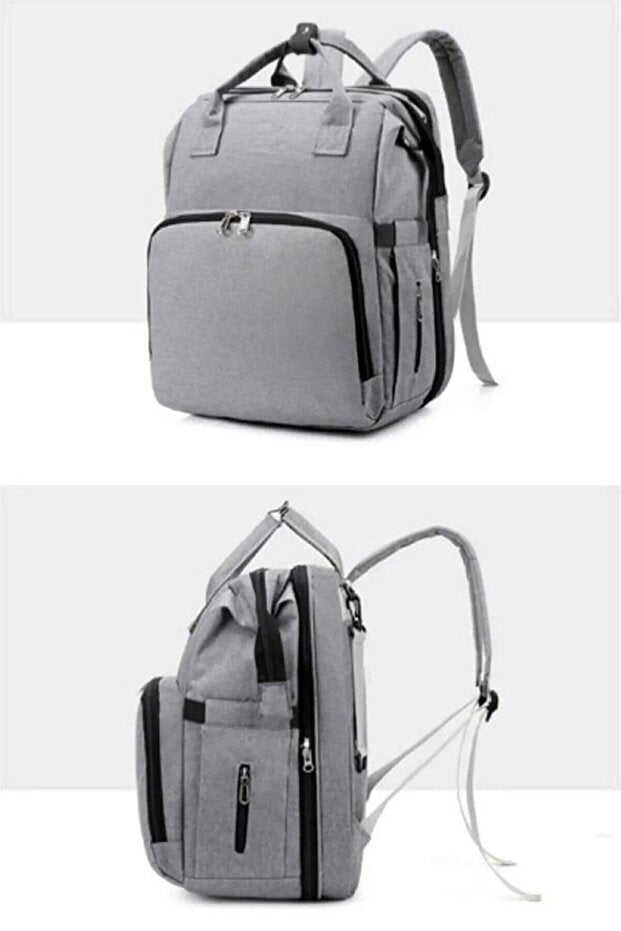 Yataklı Anne Bebek Bakım Çantası Yataklı, Su Geçirmez, Termal Cepli,bebek Arabası Askılı